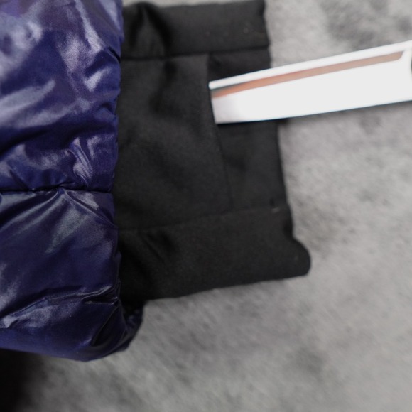 BCBGMAXAZRIA Packable Premium Down Jacket Womens Medium Blue Saphire Puffer - Picture 8 of 15